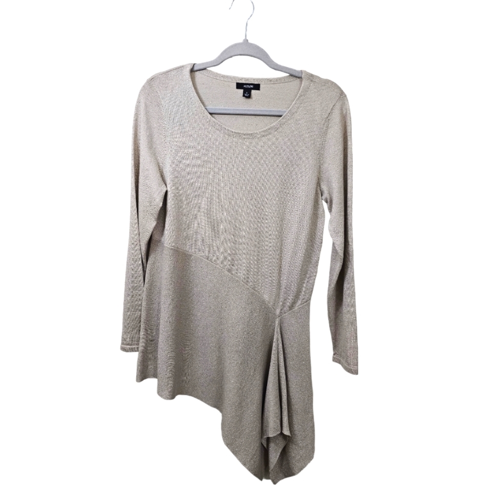 NWT Alfani gold asymmetrical gold top small